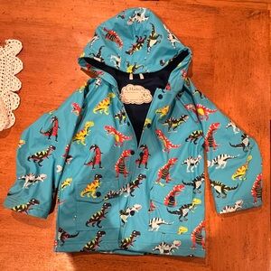 Hatley blue dinosaur printed rain coat size 6